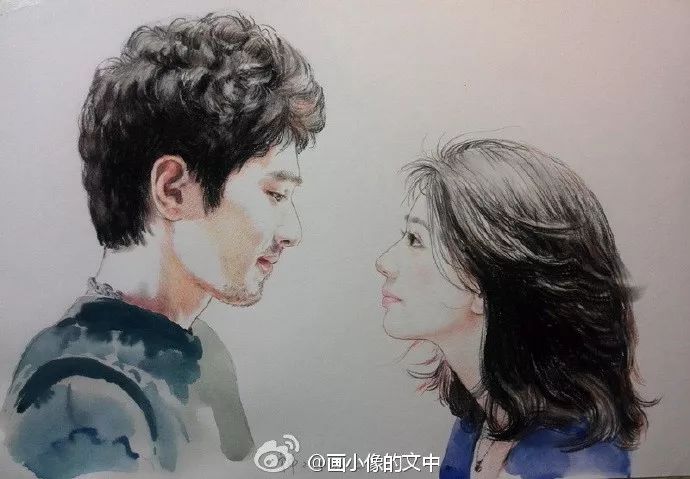 比起打印画，美院毕业的他，笔下这种彩铅水彩画才好看哭了~