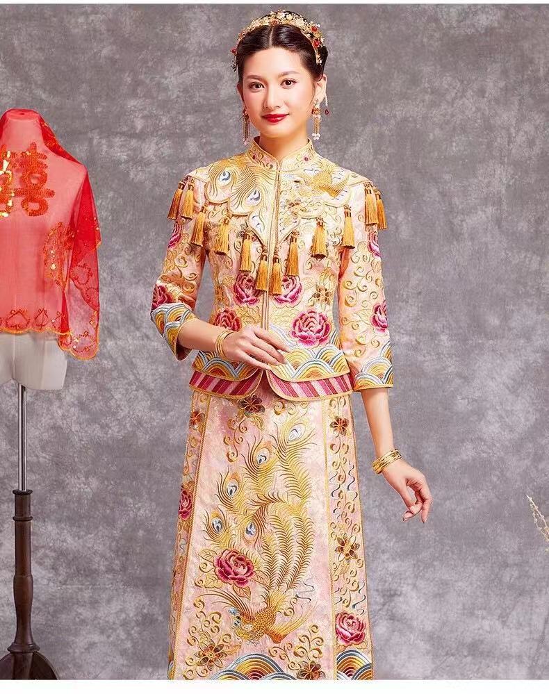 最适合穿中式嫁衣,新款秀禾服新娘礼服中式嫁衣