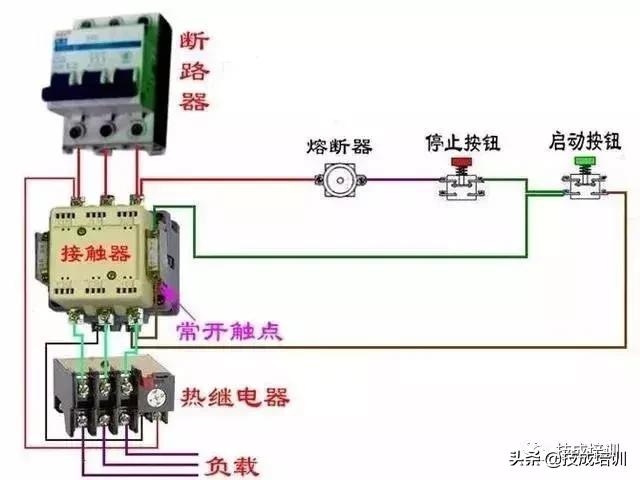 断路器电流互感器电表正确接线法,定时开关交流接触器和电表接线图