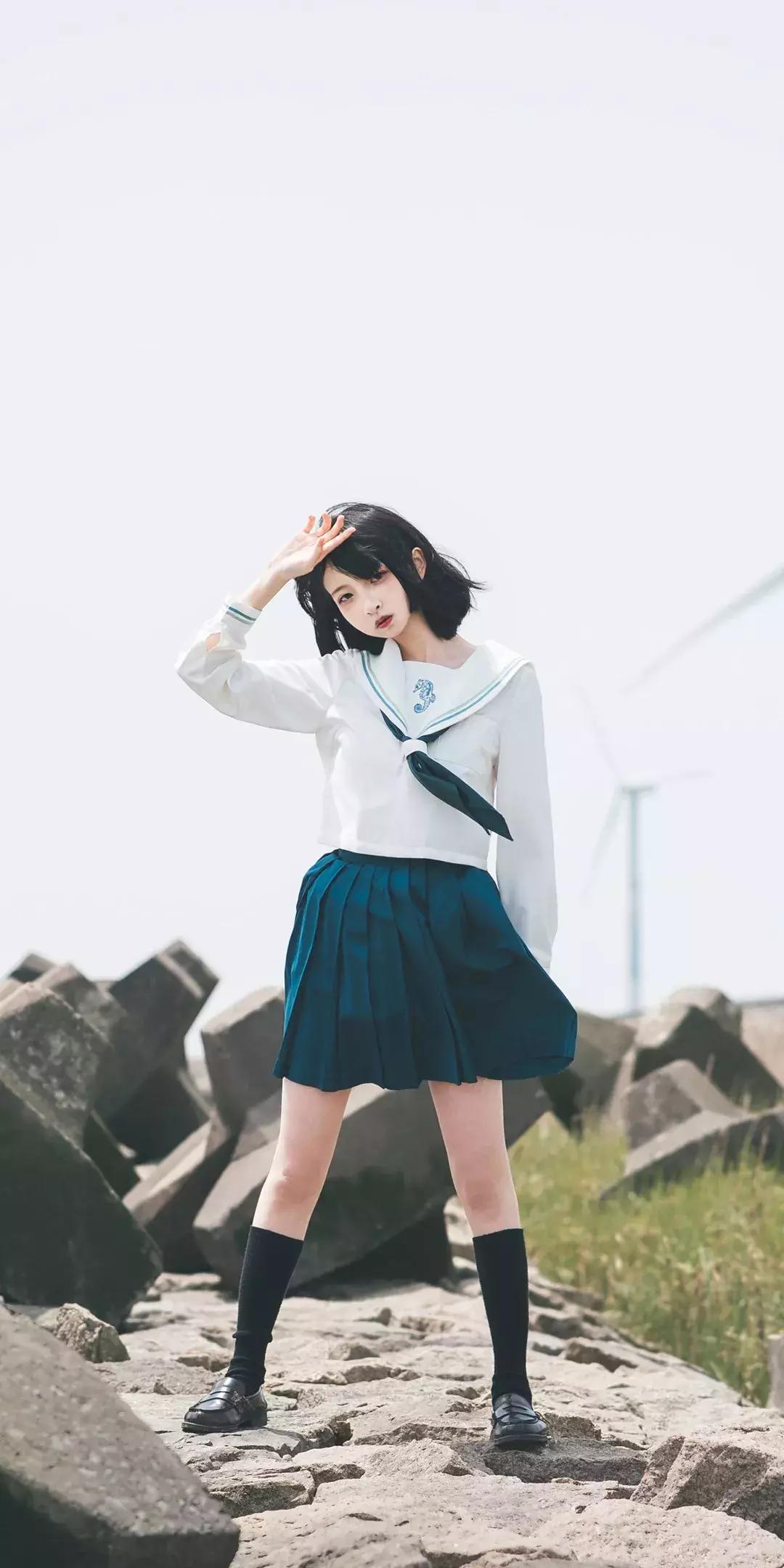 多人黑色jk制服照片壁纸,jk制服女生壁纸高清