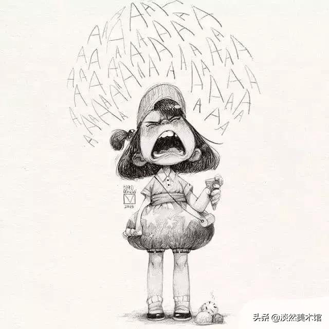 素描画原来可以这么美,素描风插画