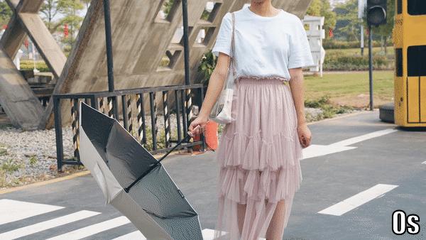 这才是全自动雨伞,自动收伞的懒人伞