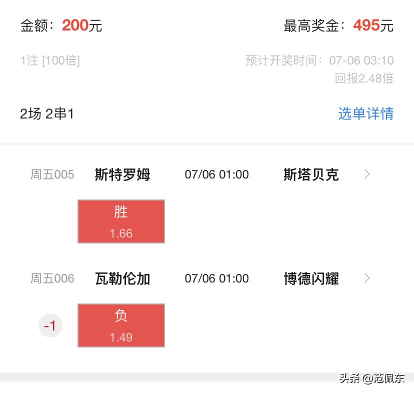 挪超非洲杯深度解读：挪超解盘有技巧，二串一200博600值得吗？