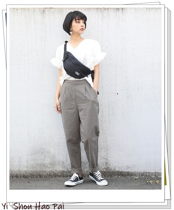 亚麻垂感裤搭配,杏色阔腿亚麻裤的搭配