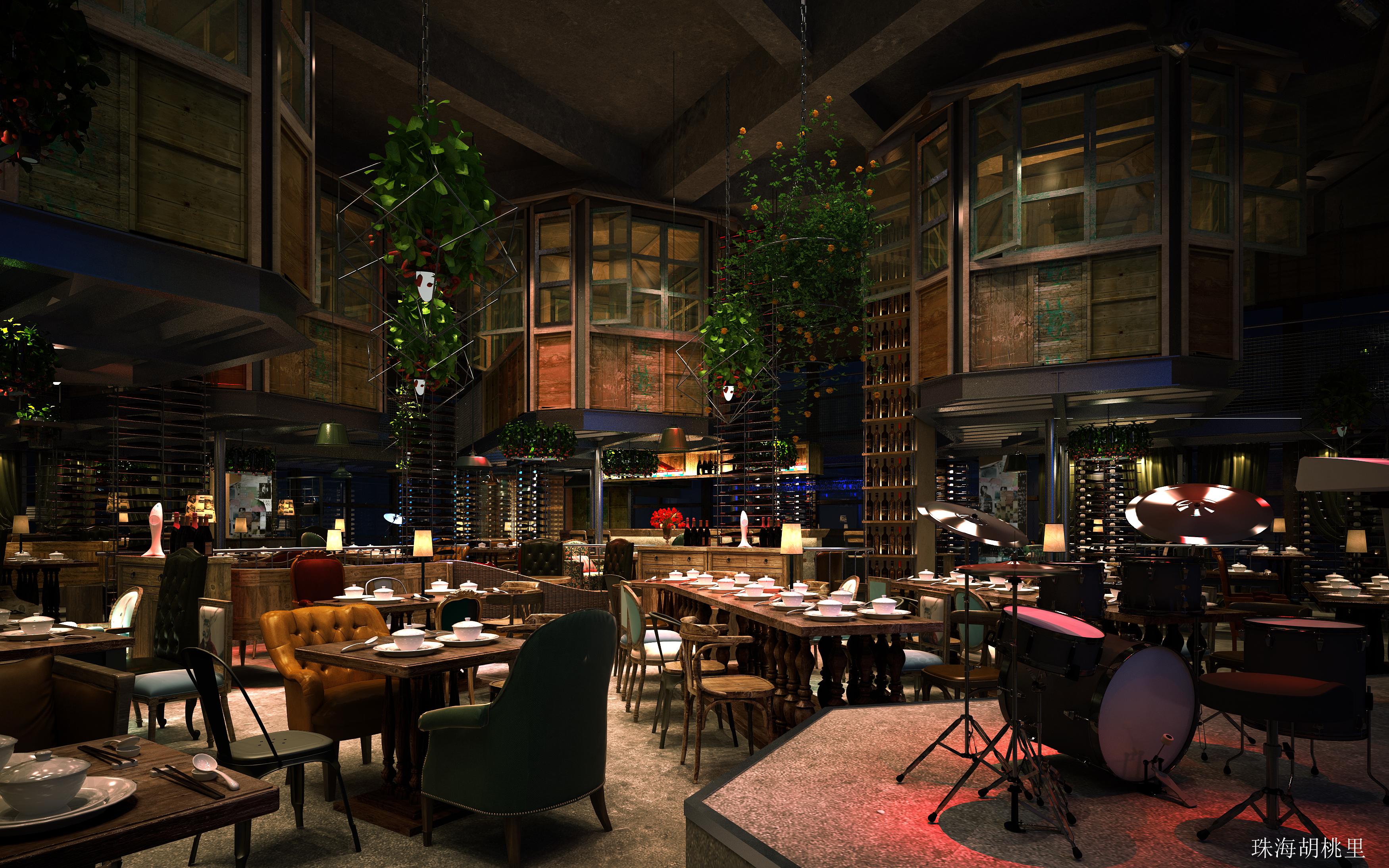 传统特色餐饮店设计效果图大全,餐饮品牌效果图大全