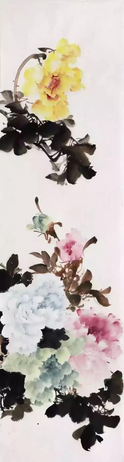 写意牡丹三种画法,王雪涛写意牡丹画法及调色技巧