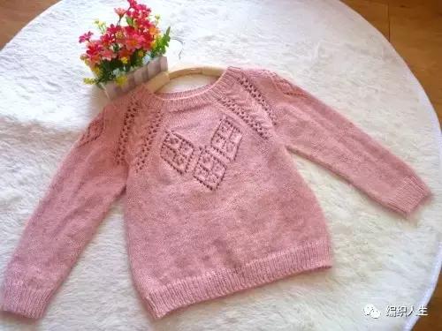 毛衣套头衫从上往下的编织教程,从领口往下育克圆肩套头衫图解