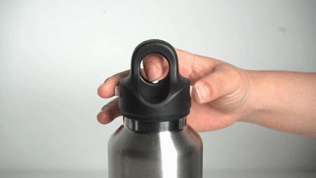 单手开盖无螺纹水杯,按压式自动开盖水杯