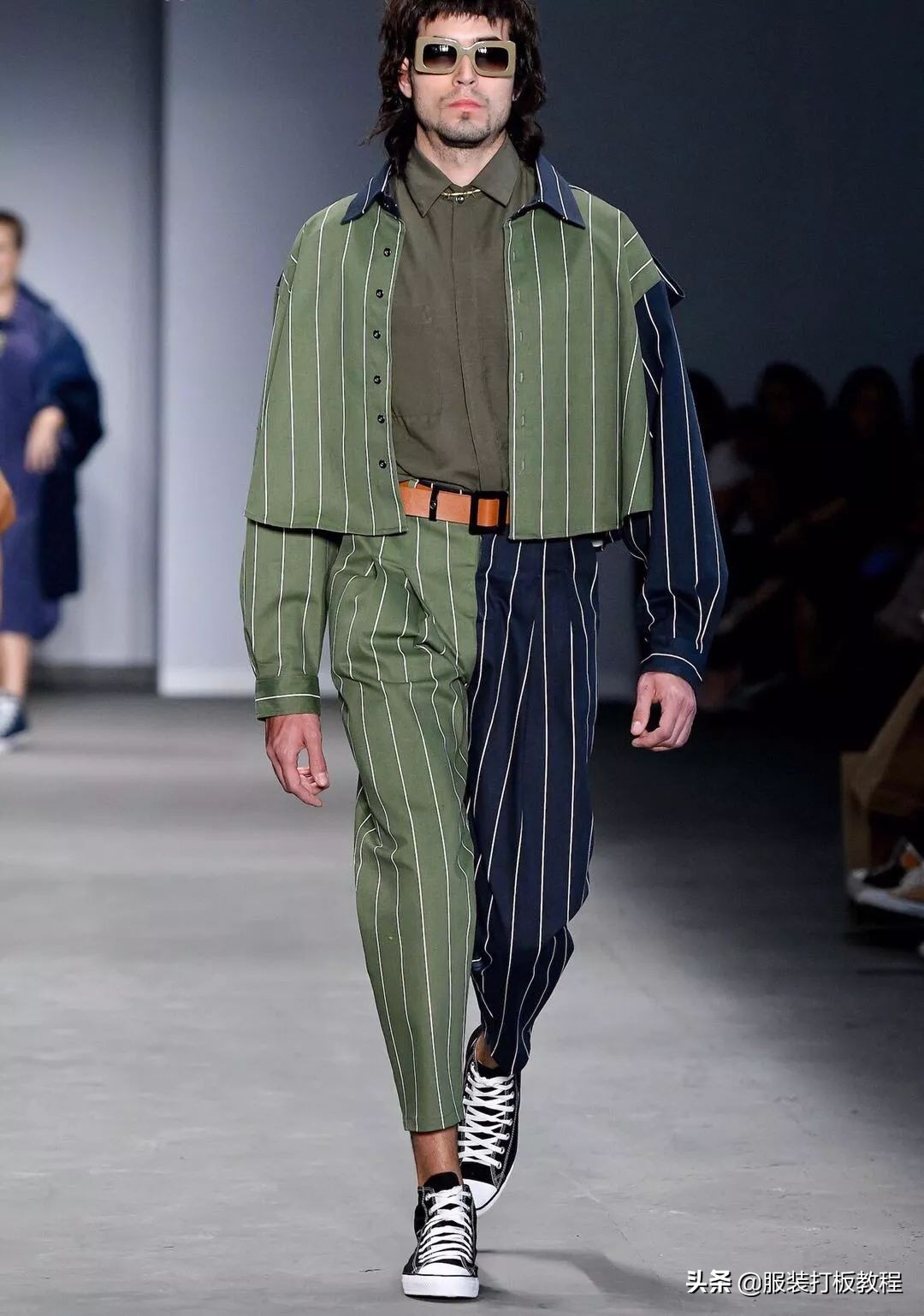 拼接设计潮流套装,拼接服装系列款式图大全