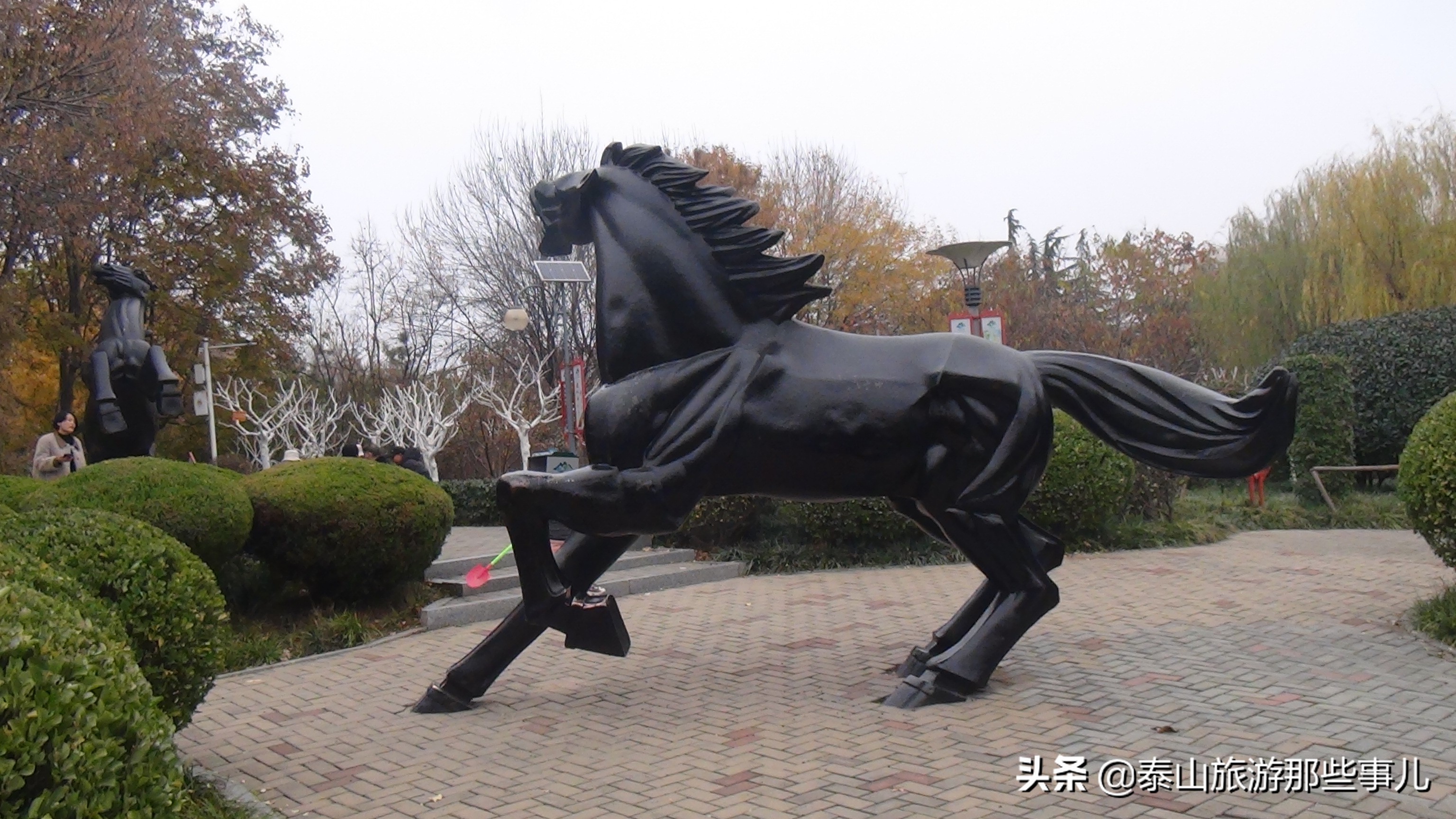*安泰**老城区一处绿地公园，水华流韵景色美，冬日休闲观光好去处