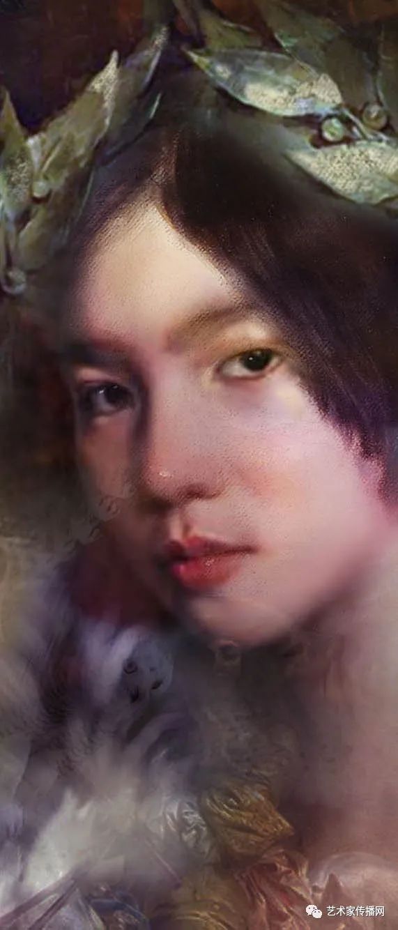 梦幻油画少女唯美图片,梦幻少女绘画图片