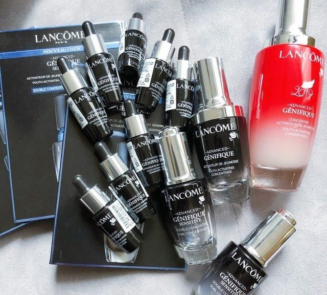 兰蔻小黑瓶眼霜眼精华日霜晚霜,这些年用过的空瓶护肤品