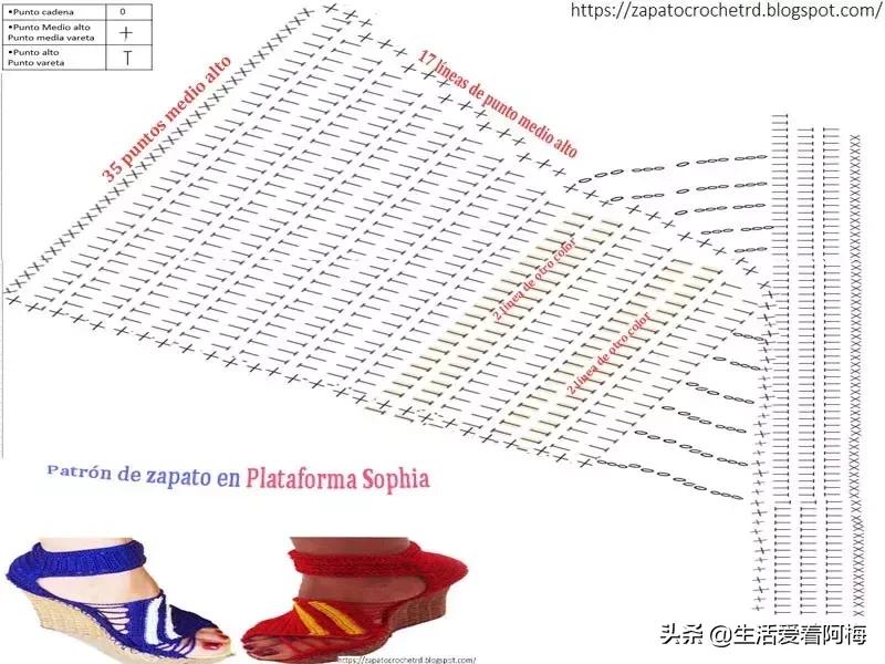 钩针钩出漂亮的毛线鞋图解,钩针钩织有些后跟的鞋子全部教程