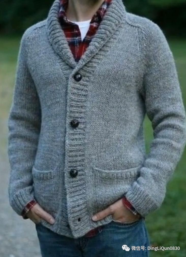 男式针织衫简单又好看的花样,编织教程男士高档中长开衫针织衫