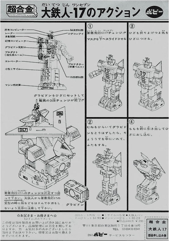 1977年特摄《大铁人17》简介，与历年相关玩具一览