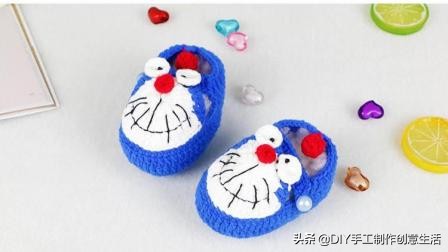 钩编的口金包零钱包：蓝胖子、叮当猫、机器猫，有详细教程