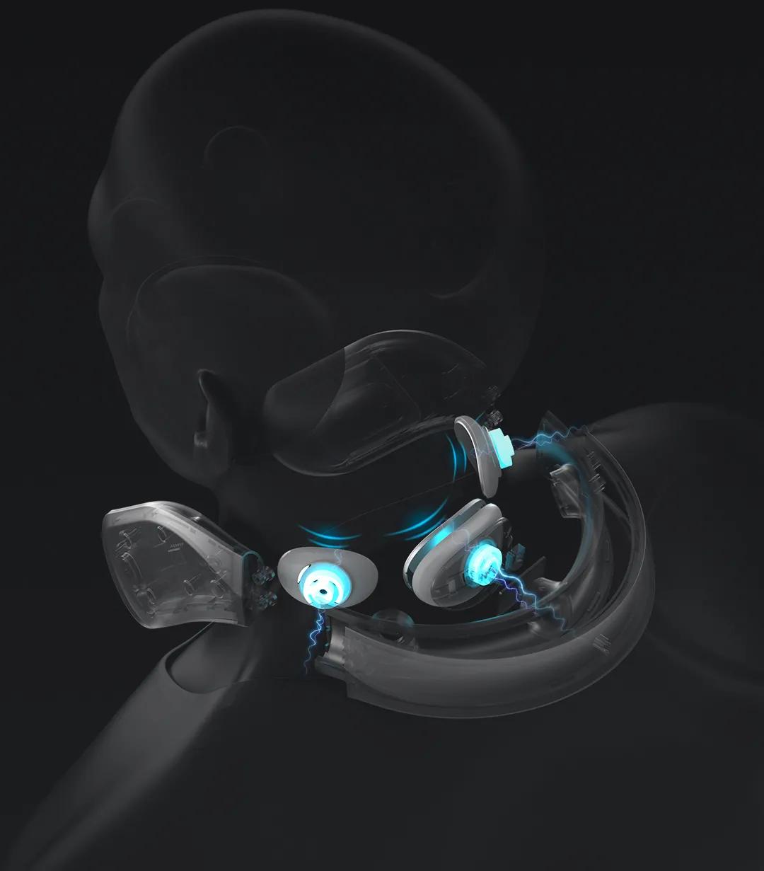 随身携带的颈椎按摩师，恒温42℃，15级力度调节，坐着躺着都能用