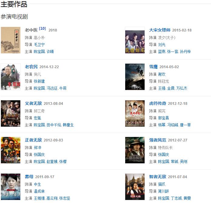 翟天临和陈宝国,陈宝国翟天临电视剧