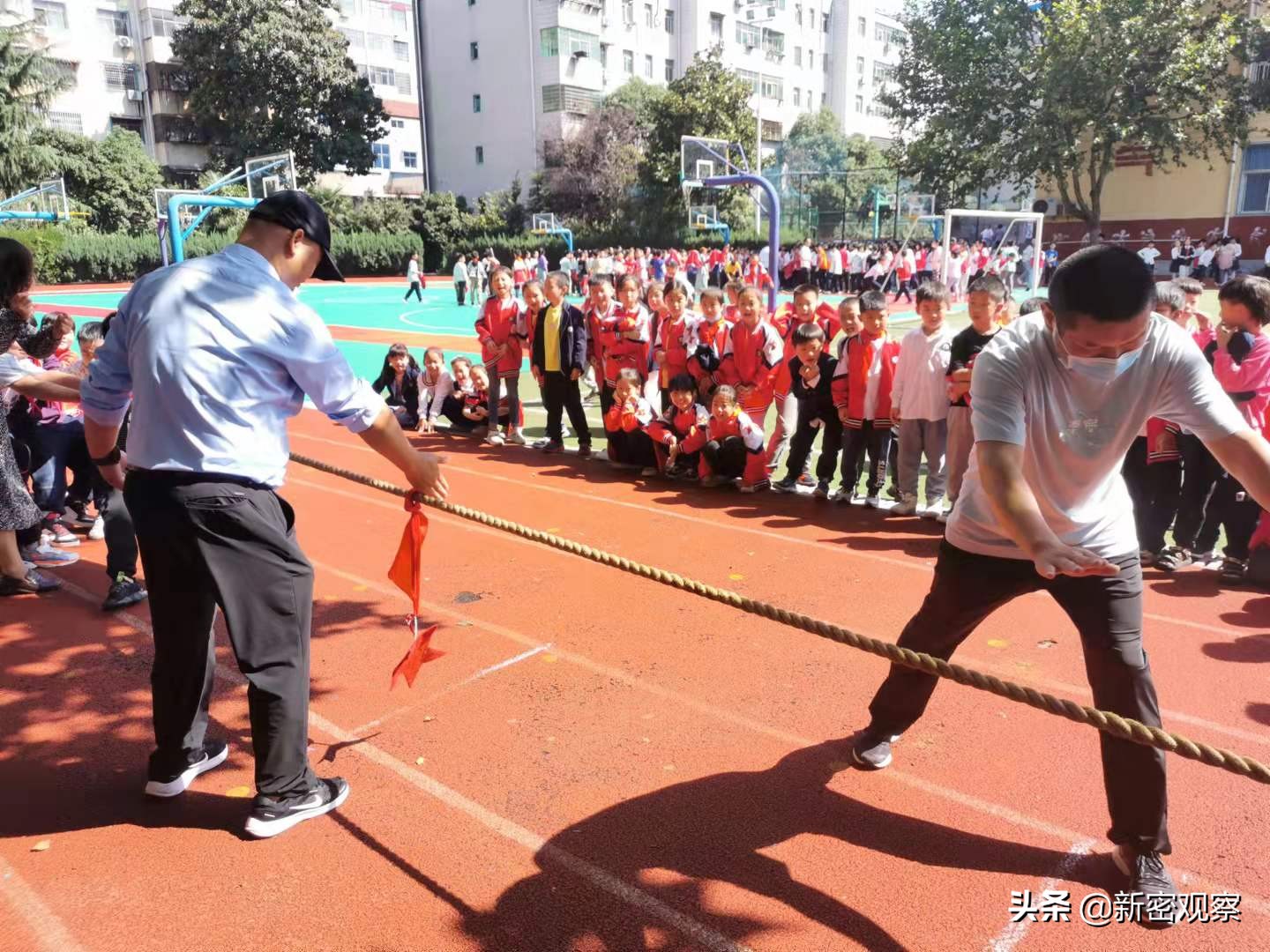红军小学羽毛球,七一小学拔河