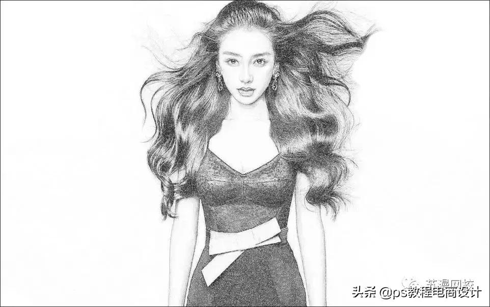 ps怎么把爱豆的照片变成素描画,ps图片变成彩色素描画