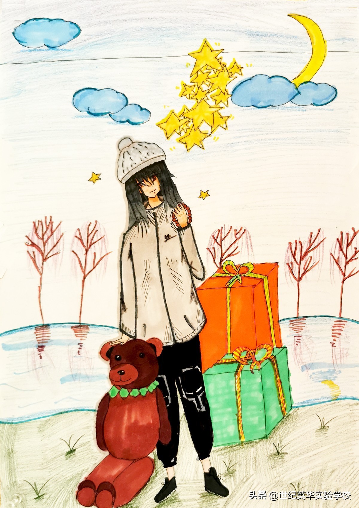 感人的瞬间绘画征集,遇见温暖绘画