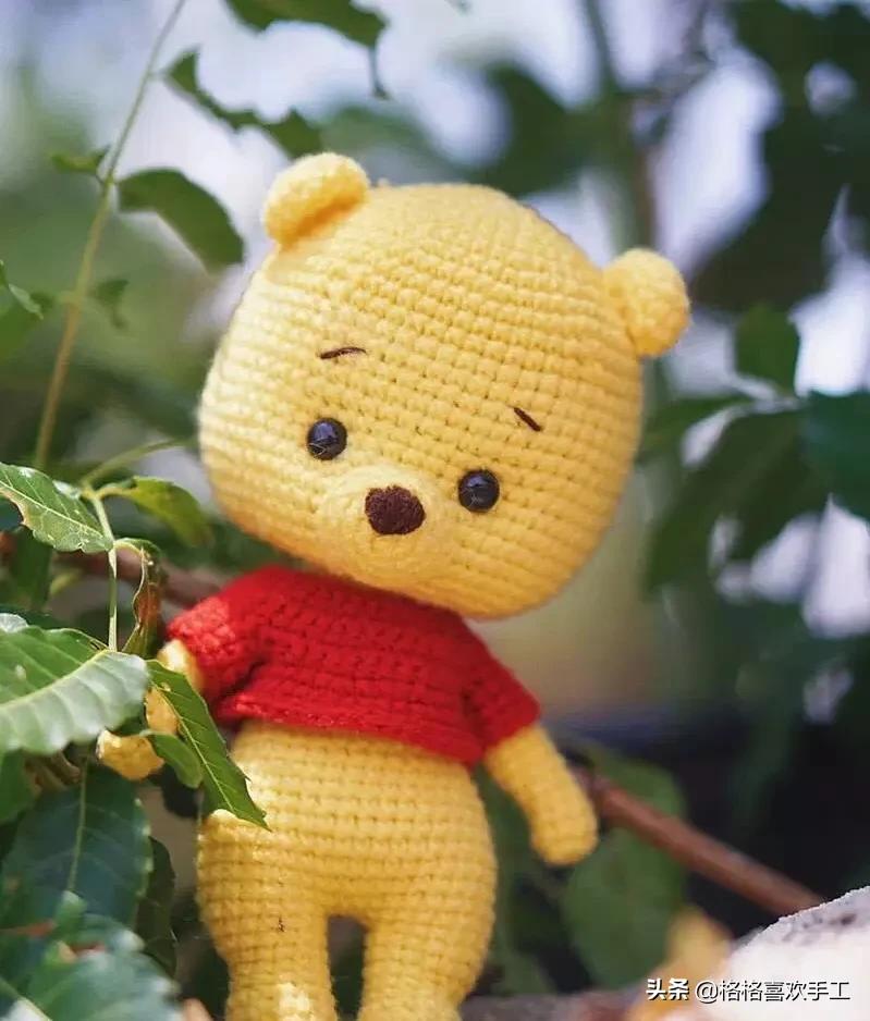 迪士尼六小只钩针图解之小熊维尼