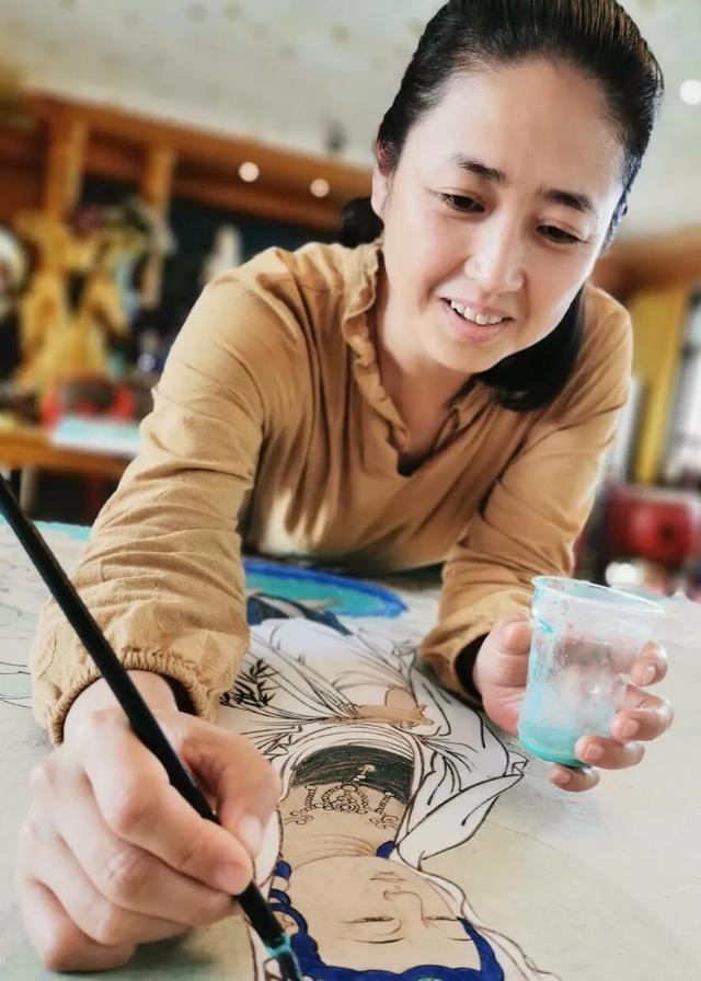 观音菩萨三十二像工笔画,观世音菩萨画像工笔画