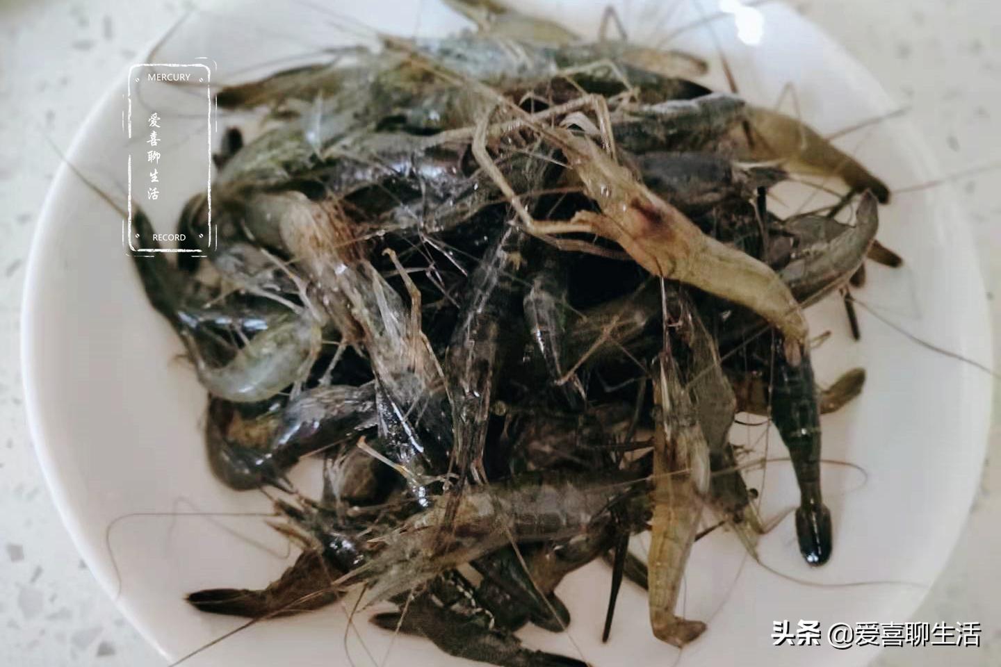 河虾和菜,河虾和它一起烧汤