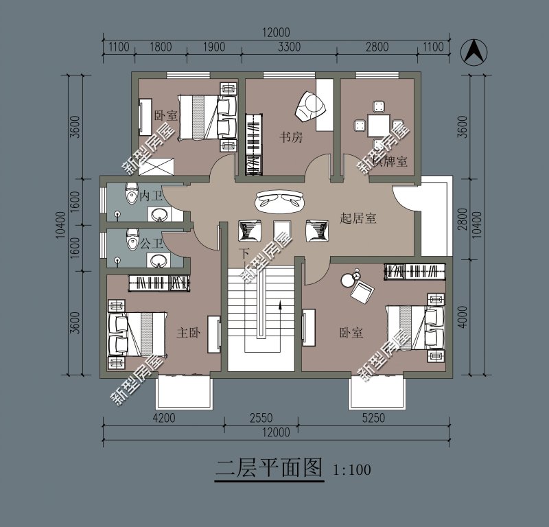 18米宽10米进深双拼两层别墅图纸,农村两层别墅怎么建