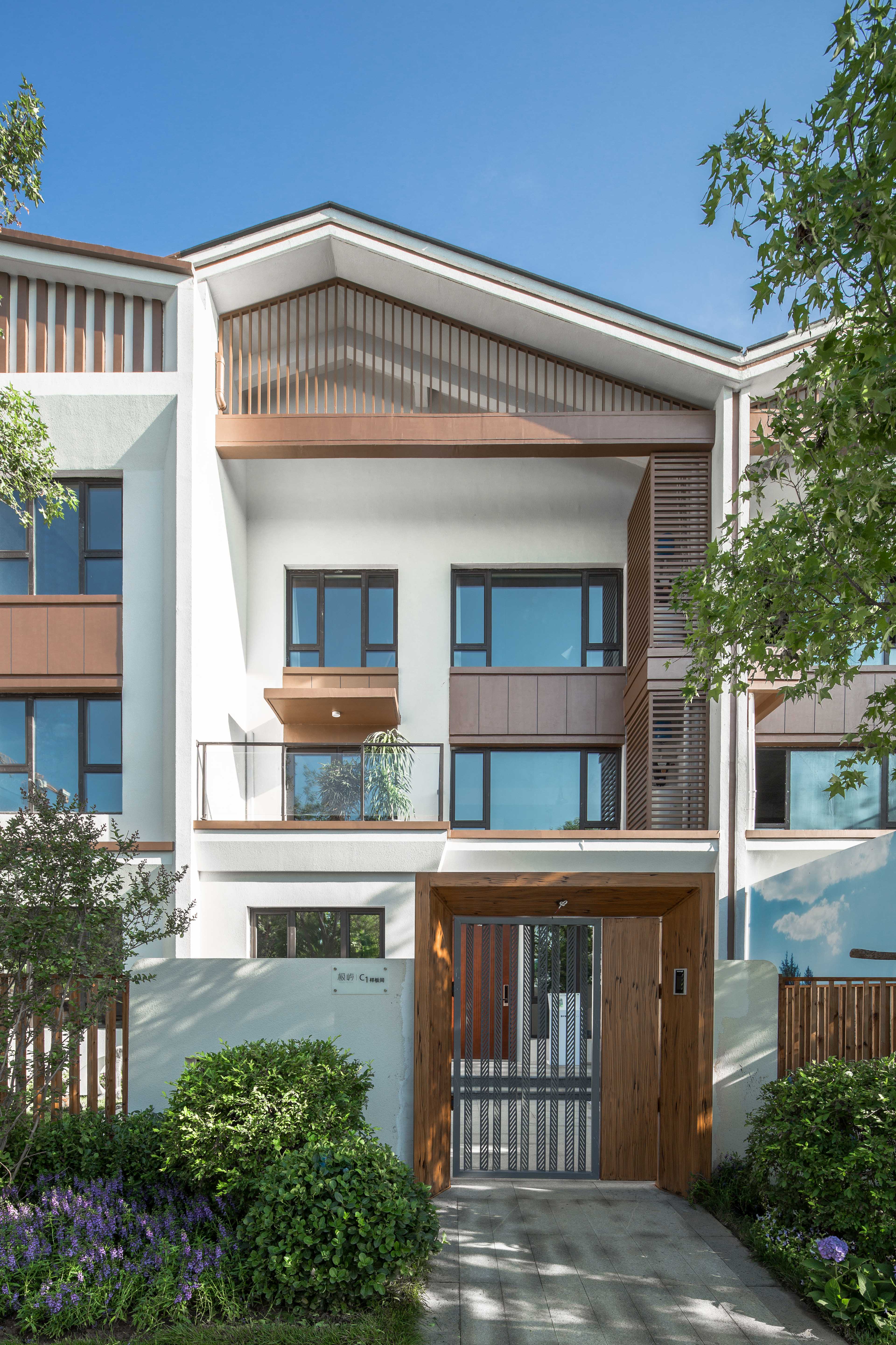 庭院入户门设计效果图,入户门庭院设计