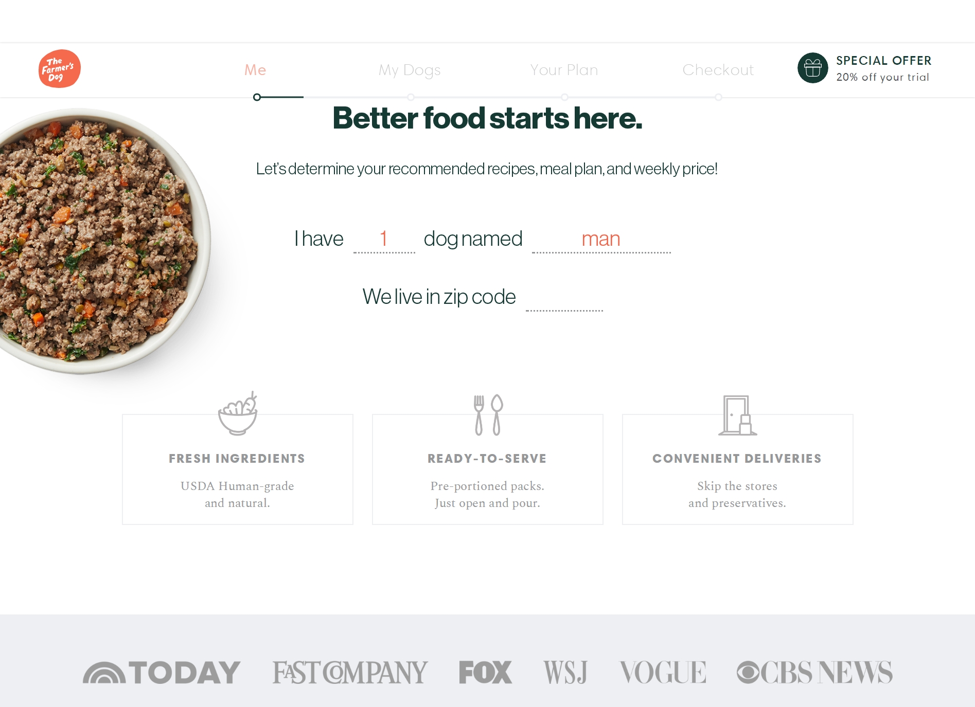 带你认识优质农产品,thefarmersdog狗粮广告
