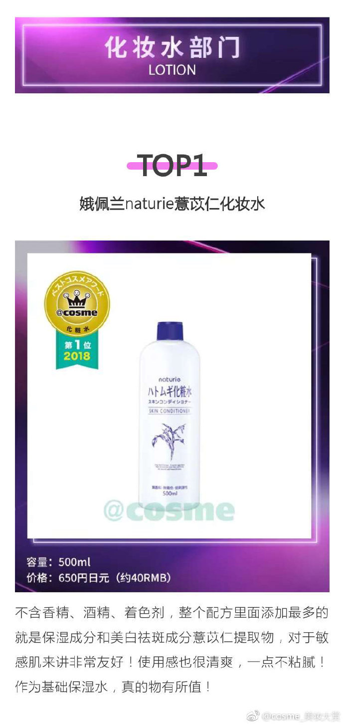 2018cosme大赏完整名单,cosme大赏2019完整