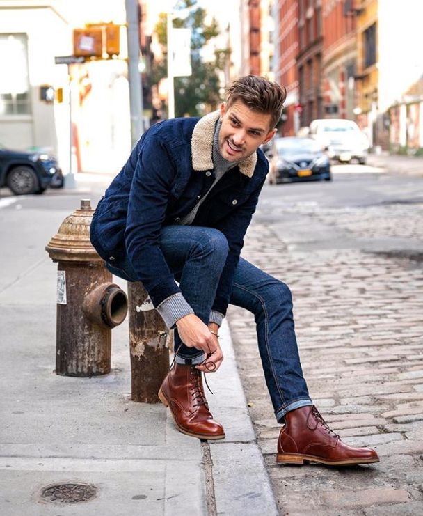 型男必备男士真皮潮流马丁靴,型男通勤靴子