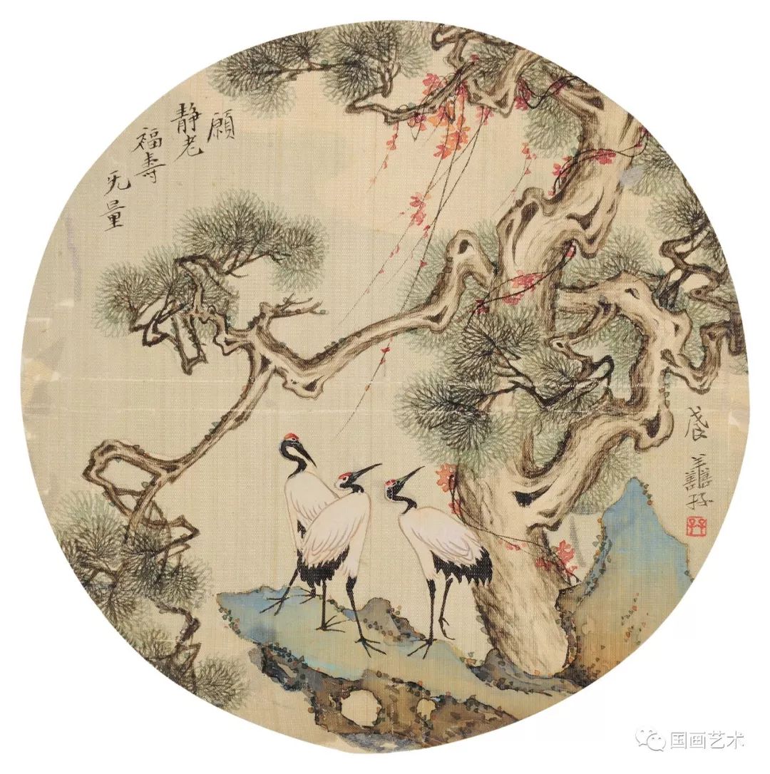 松鹤延年比较有名的图画,写意松鹤图看一下