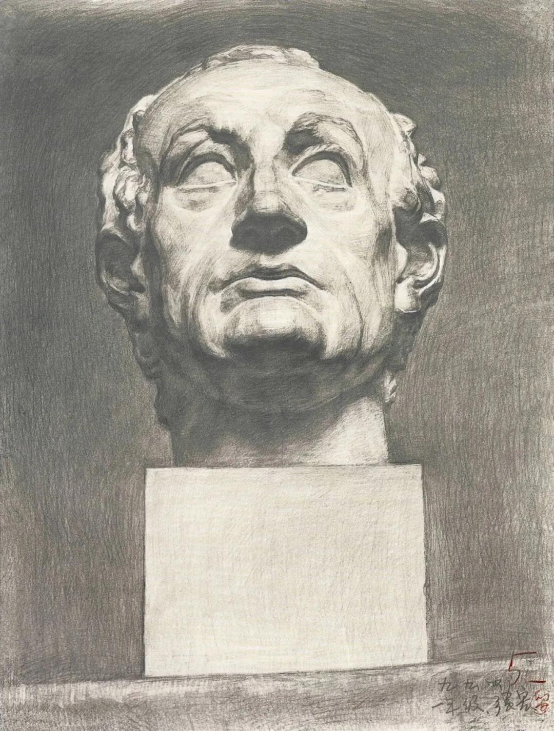 素描石膏像大师作品,石膏像名师