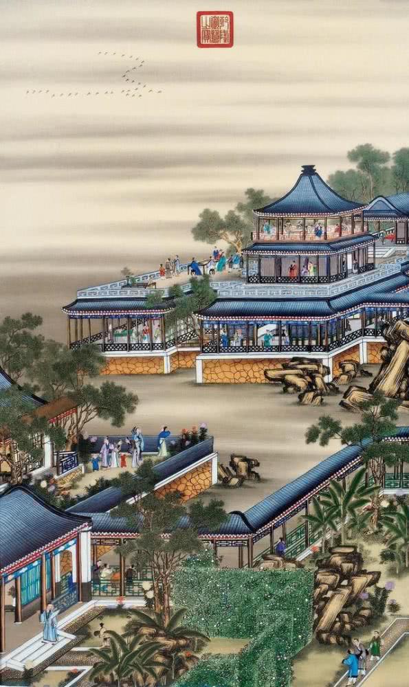 郎世宁雍正十二月行乐图价格,郎世宁雍正十二月行乐图长卷欣赏