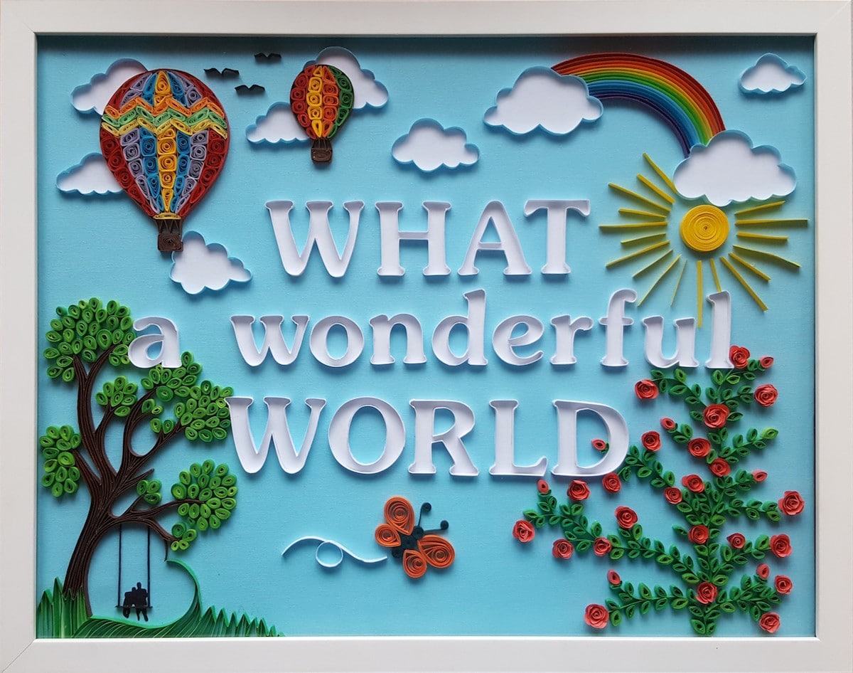 衍纸画梵高星空高清大图,梵高星空衍纸浮雕