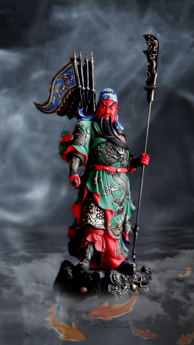 关羽武财神壁纸手机,三国关公手机壁纸