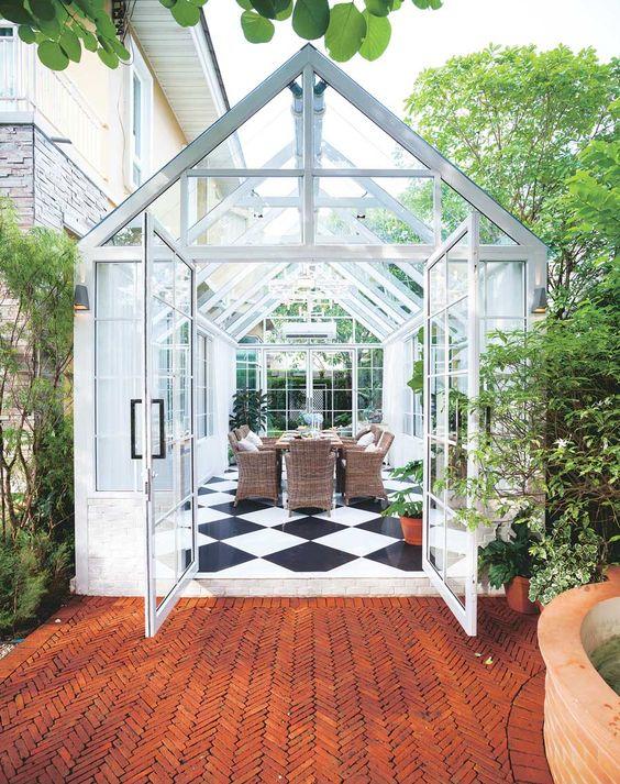 庭院遮风挡雨阳光房,100款阳光房庭院设计