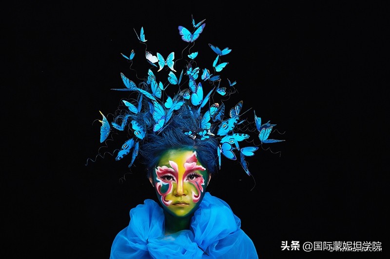 化妆学校创意妆考试,化妆课期末创意妆容整体造型