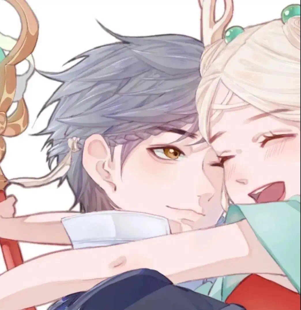 情侣头像一人一半王者荣耀版的,王者荣耀情侣头像拿着手机挡住脸