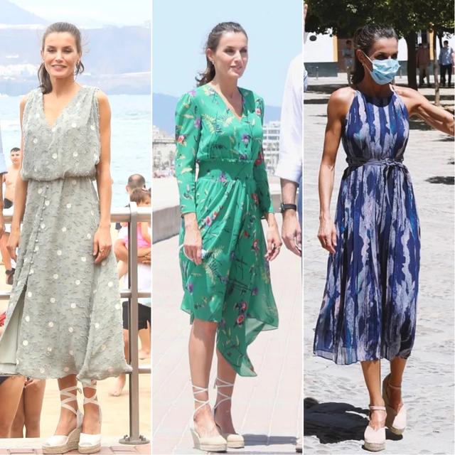 莱蒂齐亚穿长裙,莱蒂齐亚最新着装