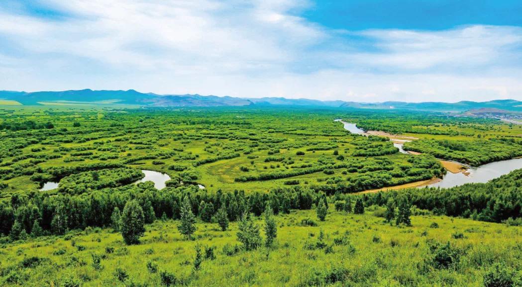 呼伦贝尔大草原天蓝草绿,呼伦贝尔蓝天白云牛羊成群