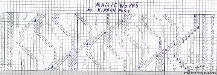 鑫妈手工双色波浪花围巾的织法,漂亮的波浪花样的围巾织法