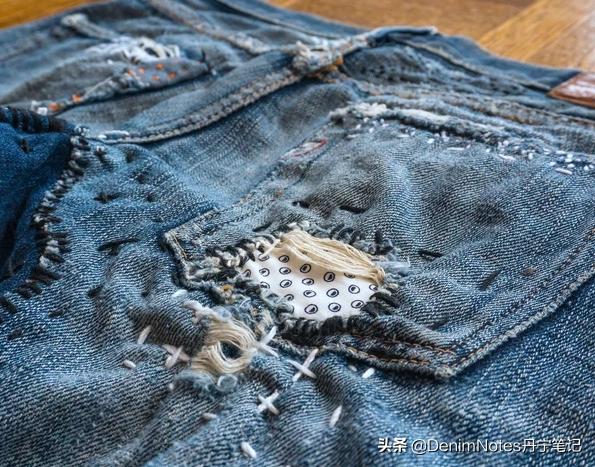 简单的缝纫加工活,破旧牛仔裤修补