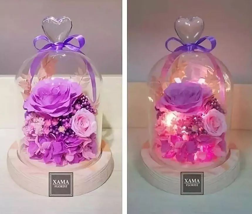 新款永生花玻璃罩,玻璃罩永生花手工diy制作