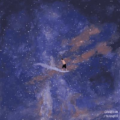 好看的动图系列,日本插画师ekuboon作品手绘