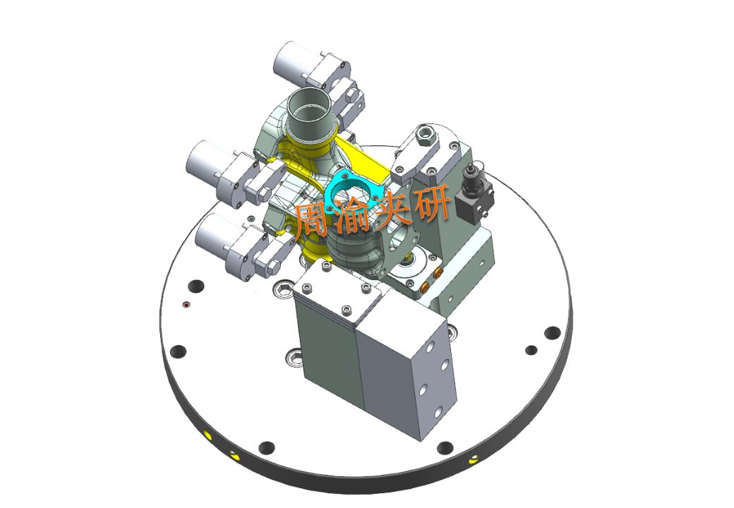 一种数控车床液压夹具,立式液压涨紧夹具