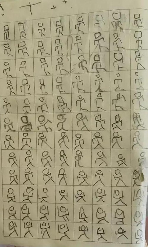 孩子被罚写罗字,孩子写罗字走红