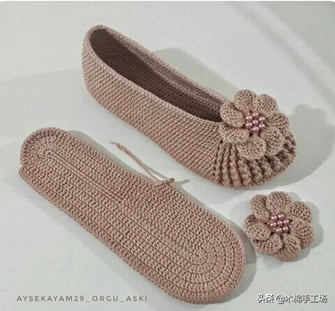 春天来了给自己添一双好鞋吧,春夏鞋子钩单鞋简单钩法